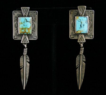 Vintage Easter Blue Turquoise Dangle Earrings