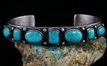 Calvin Martinez Fox Turquoise Row Bracelet