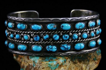 Vintage Persian Turquoise Row Bracelet
