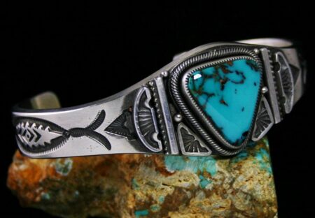 Sammie Kescoli Begay Easter Blue Turquoise Ingot Bracelet