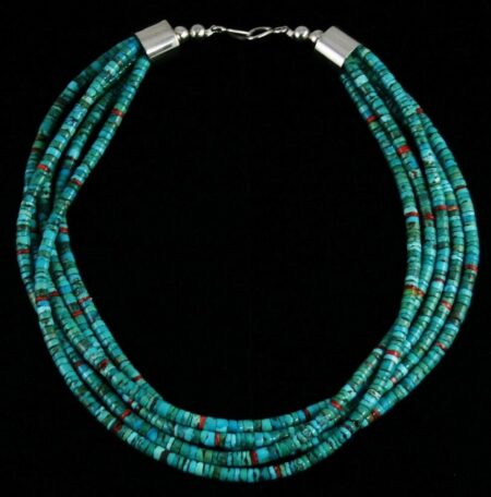 Nestoria Coriz Turquoise and Mediterranean Coral Necklace