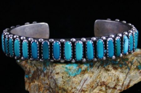 Vintage Sleeping Beauty Turquoise Row Bracelet