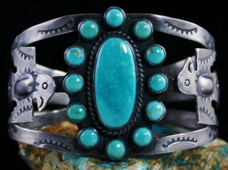 Vintage Fred Harvey Era Cluster Bracelet