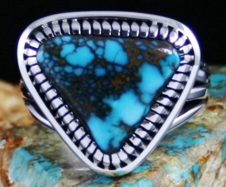 Jennifer Curtis Candelaria Spiderweb Turquoise Ring