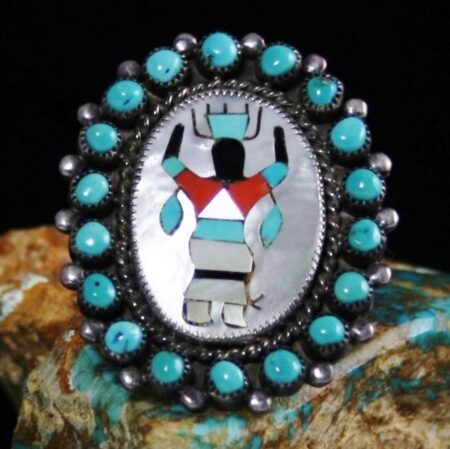 Vintage Apache Dancer Inlay Ring