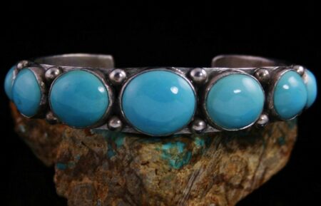 Vintage Royal Blue Turquoise Row Bracelet
