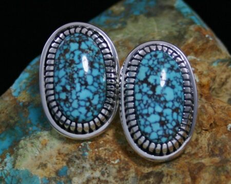 Jennifer Curtis Red Web Kingman Turquoise Earrings