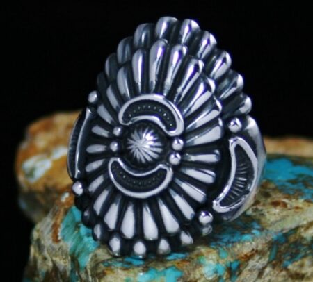 Harry H. Begay Hammered Ingot Sterling Silver Ring