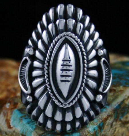 Harry H. Begay Hammered Ingot Sterling Silver Ring