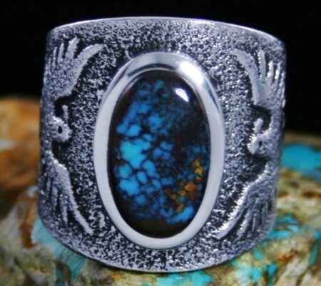 Darryl Dean Begay Candelaria Spiderweb Thunderbird Ring