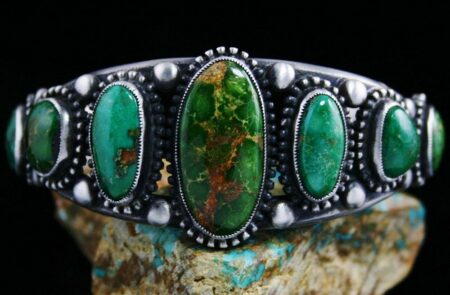 Calvin Martinez Darling Darlene Turquoise Ingot Row Bracelet