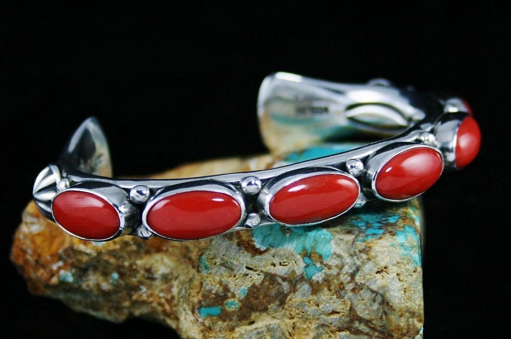 Row Coral Mixed Turquoise Bracelet
