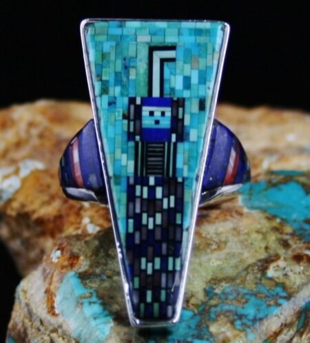 Carl and Irene Clark Yeibechai Micro Inlay Ring