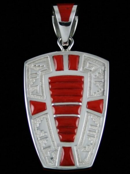 Michael Perry Mediterranean Oxblood Coral Inlay Pendant