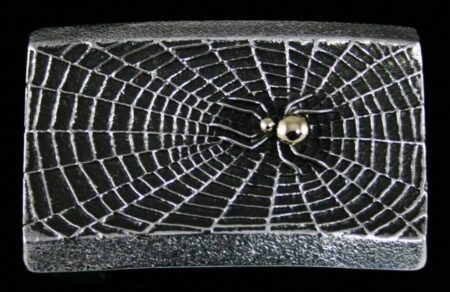 Philander Begay Solid 14K Gold Over Sterling Silver Double Sided Spider Buckle