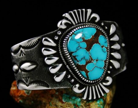 Thomas Jim Brannon Blue Spiderweb Turquoise Bracelet