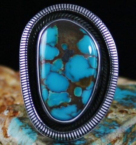 Ned Nez Brannon Spiderweb Turquoise Ring