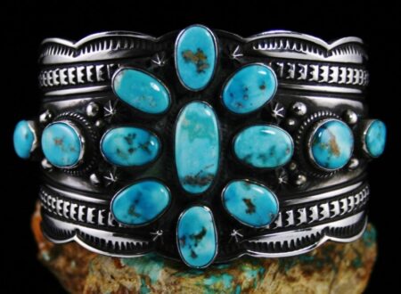 Andy Cadman Morenci Turquoise Cluster Bracelet