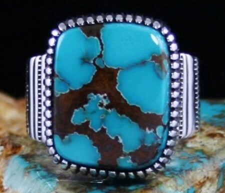 Ned Nez Danny Boy Spiderweb Turquoise Ring