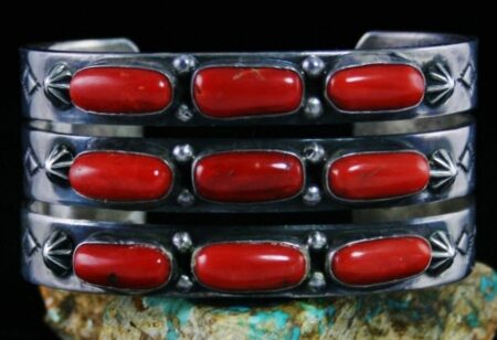 Vintage Gary Reeves Mediterranean Oxblood Coral Bracelet