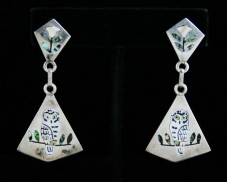 S.C. Edaakie Owl Inlay Earrings