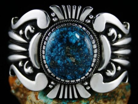 Thomas Jim Ithaca Peak Spiderweb Turquoise Bracelet