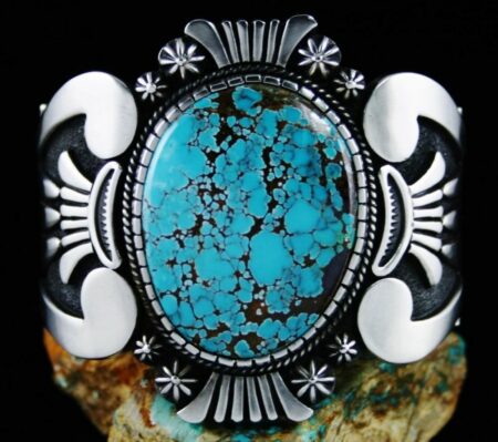 Thomas Jim Brannon Blue Spiderweb Turquoise Bracelet
