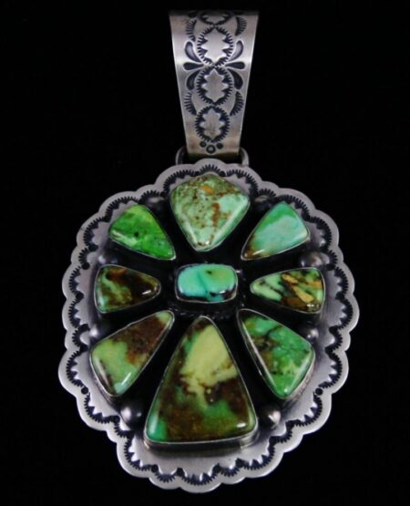 Ray Bennett Orvil Jack Turquoise Cluster Pendant