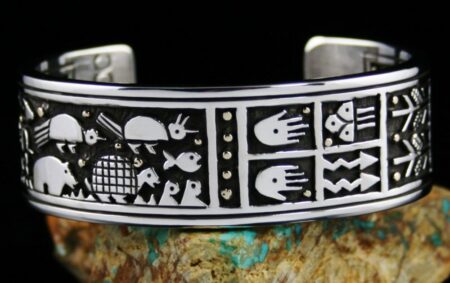 Joseph Coriz Double Sided Gathering Of The Clans Overlay Bracelet