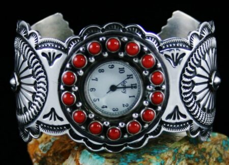 Sunshine Reeves Mediterranean Oxblood Coral Watch Bracelet