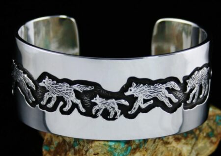 Dina Huntinghorse "Wolf Pack" Overlay Bracelet