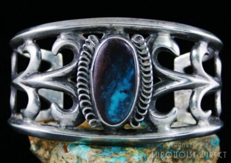 Vintage Bisbee Turquoise Sandcast Bracelet