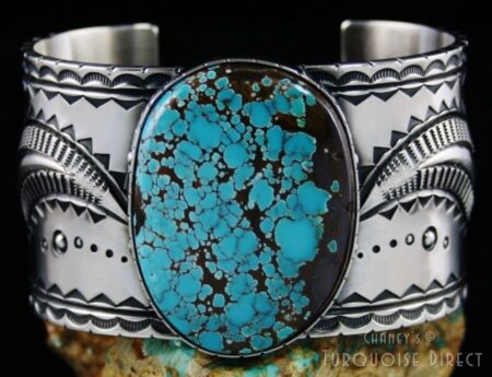 Jacob Morgan Brannon Blue Spiderweb Turquoise Reposse Bracelet