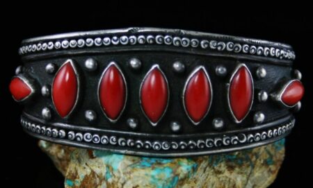 Vintage Mediterranean Oxblood Coral Row Bracelet