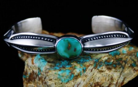 Harry H. Begay Royston Turquoise Ingot Bracelet