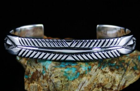 Jennifer Curtis Sterling Silver Feather Design Bracelet
