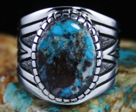 Alton Bedonie Bisbee Turquoise Ring