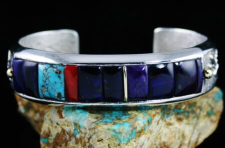 Philander Begay Sugilite Dragonfly Design Tufa Cast Bracelet