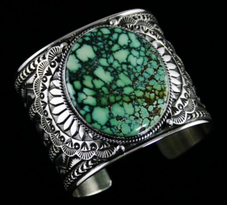 Sunshine Reeves Peacock Spiderweb Variscite Bracelet