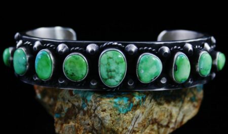 Herman Smith Carico Lake Turquoise Double Sided Row Bracelet