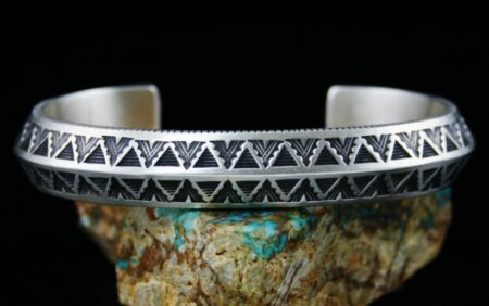 Calvin Martinez Ingot Sterling Silver Triangle Wire Bracelet