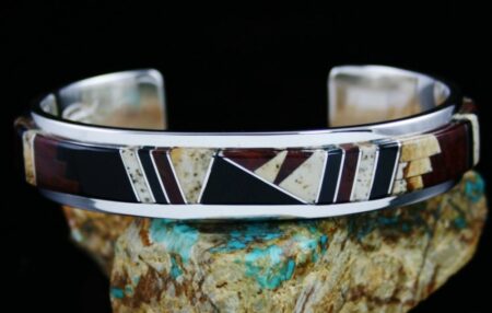Tommy Jackson Dinosaur Bone Colorful Inlay Bracelet