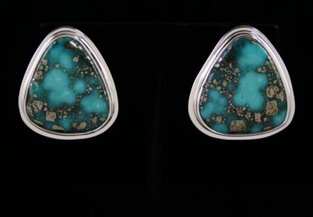 Tommy Jackson Morenci Spiderweb Turquoise Earrings