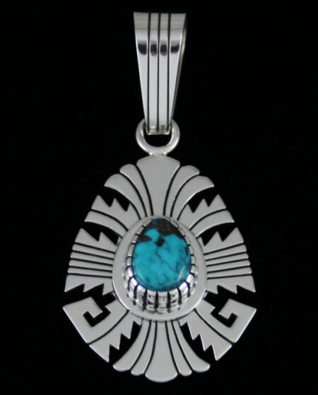 Alton Bedonie Bisbee Turquoise Pendant