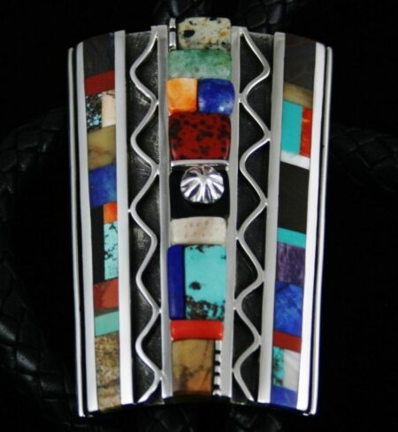 Vernon Begaye Channel Inlay Bolo Tie