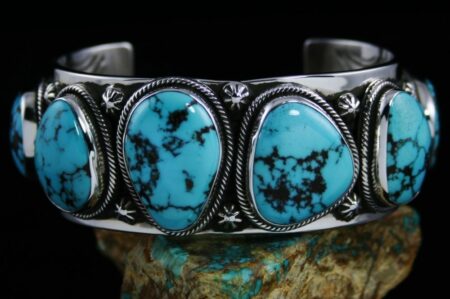 Ned Nez Godber Burnham Turquoise Double Sided Row Bracelet