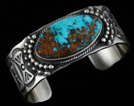 Herman Smith Pilot Mountain Turquoise Double Sided Bracelet