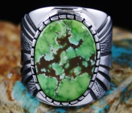 Leonard Nez Carico Lake Turquoise Ring