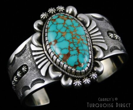 Thomas Jim Pilot Mountain Spiderweb Turquoise Bracelet