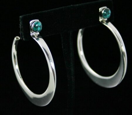Edison Cummings Royston Turquoise Hoop Earrings